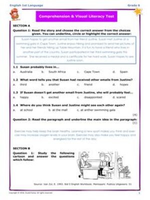 cover image of Grade 6 English: Comprehension and Visual Literacy